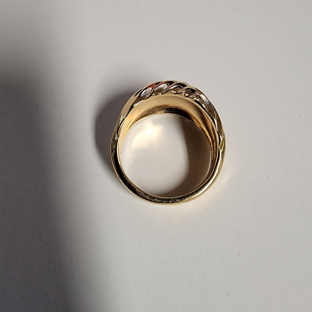 ,Vintage Avon ribbed faux Gold dome ring, size 5 - Picture 3 of 6